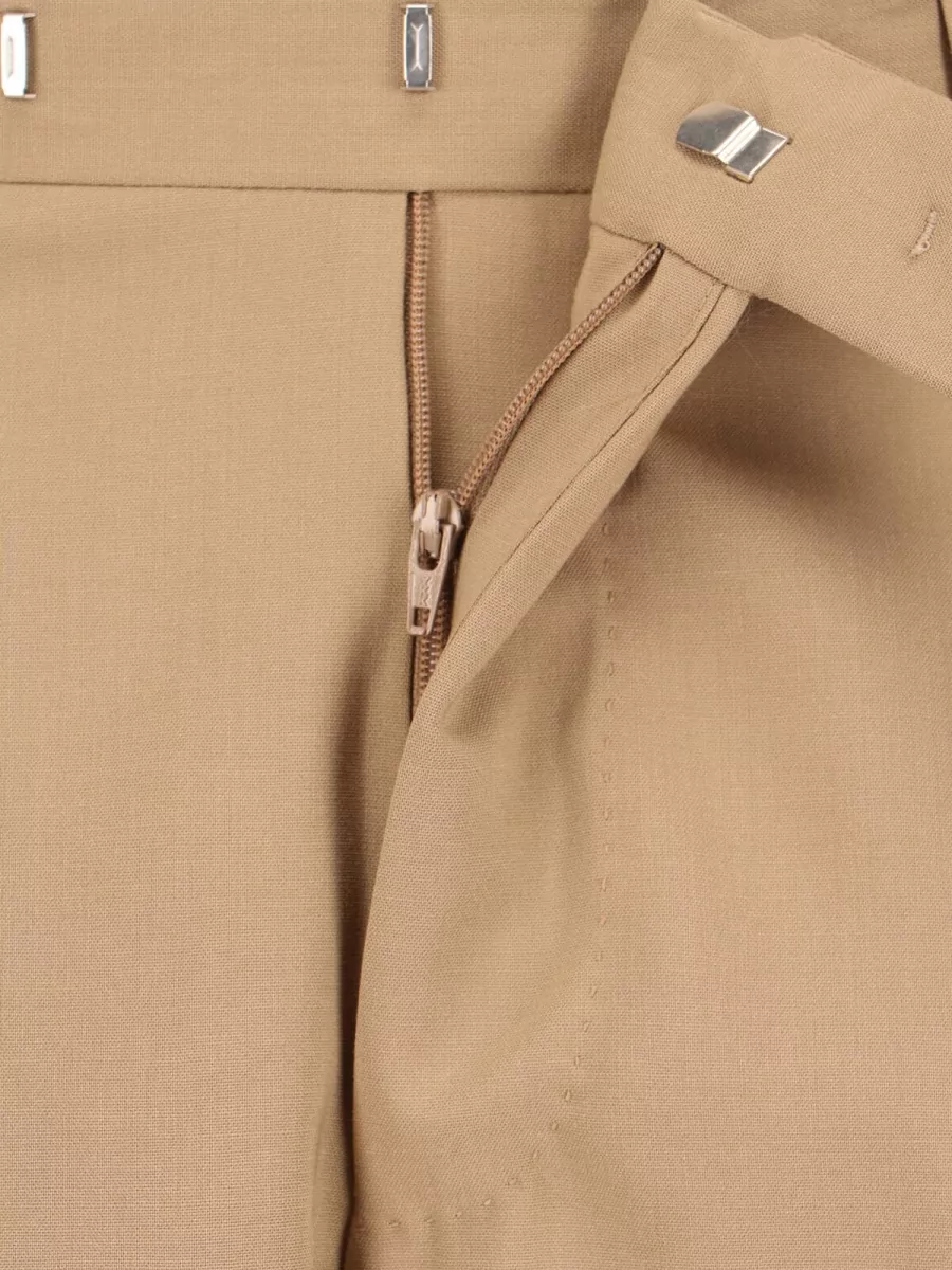 Pt Torino Straight Trousers Pleated Front Belt Loops