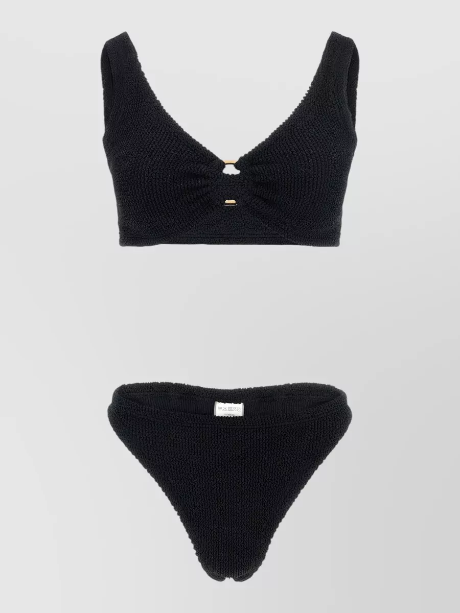 Hunza G Textured V-Neck Bikini