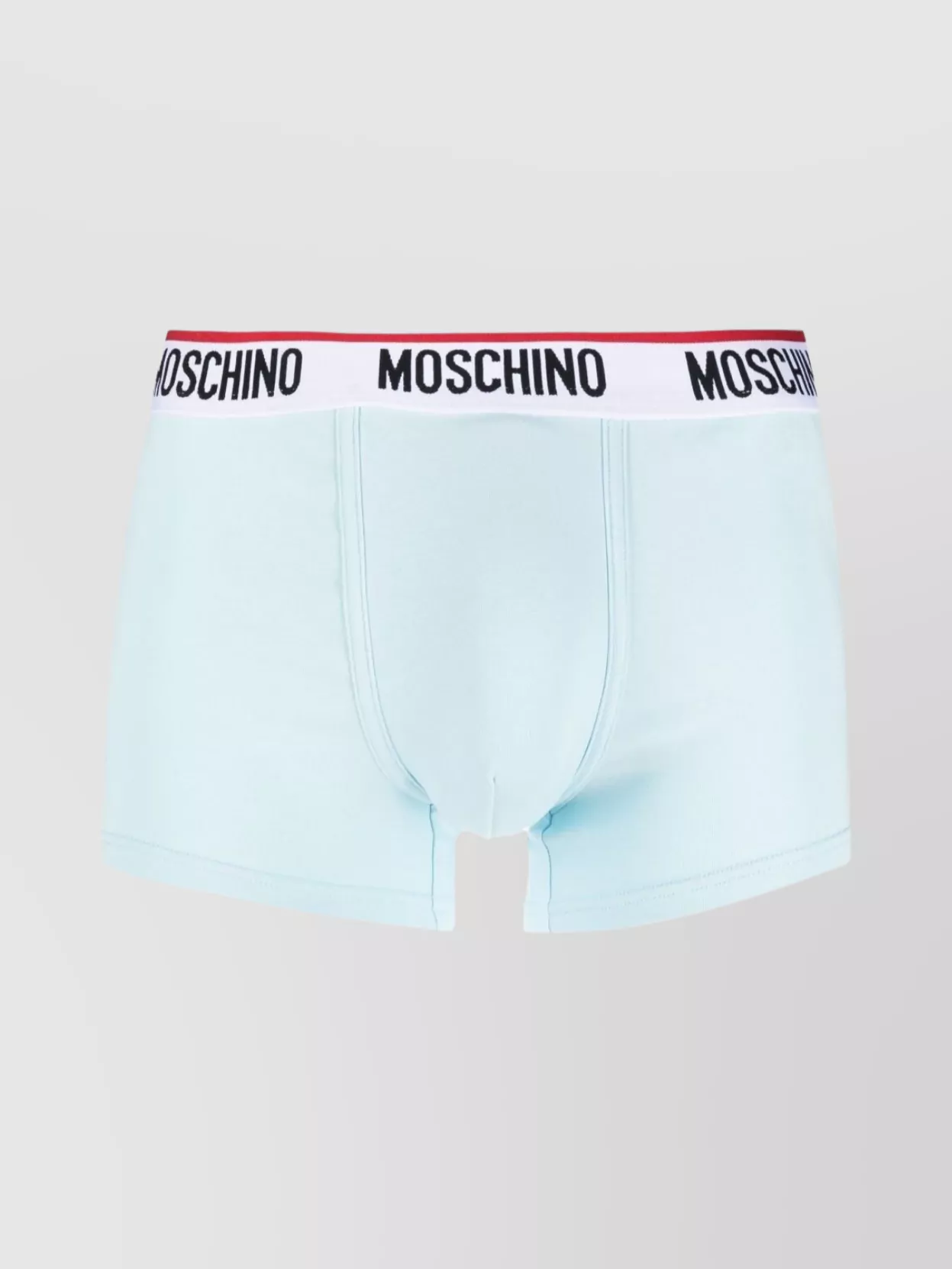Shop Moschino Waistband Stretch Cotton Boxers In White