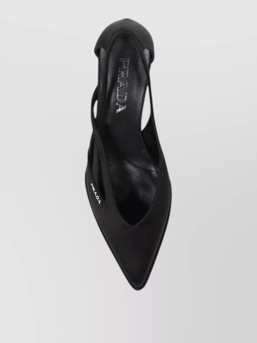 Prada Silk Mid Heel Pumps