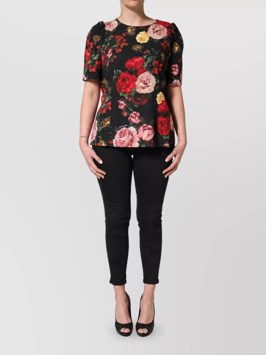 Dolce&Gabbana Floral Frill Blouse