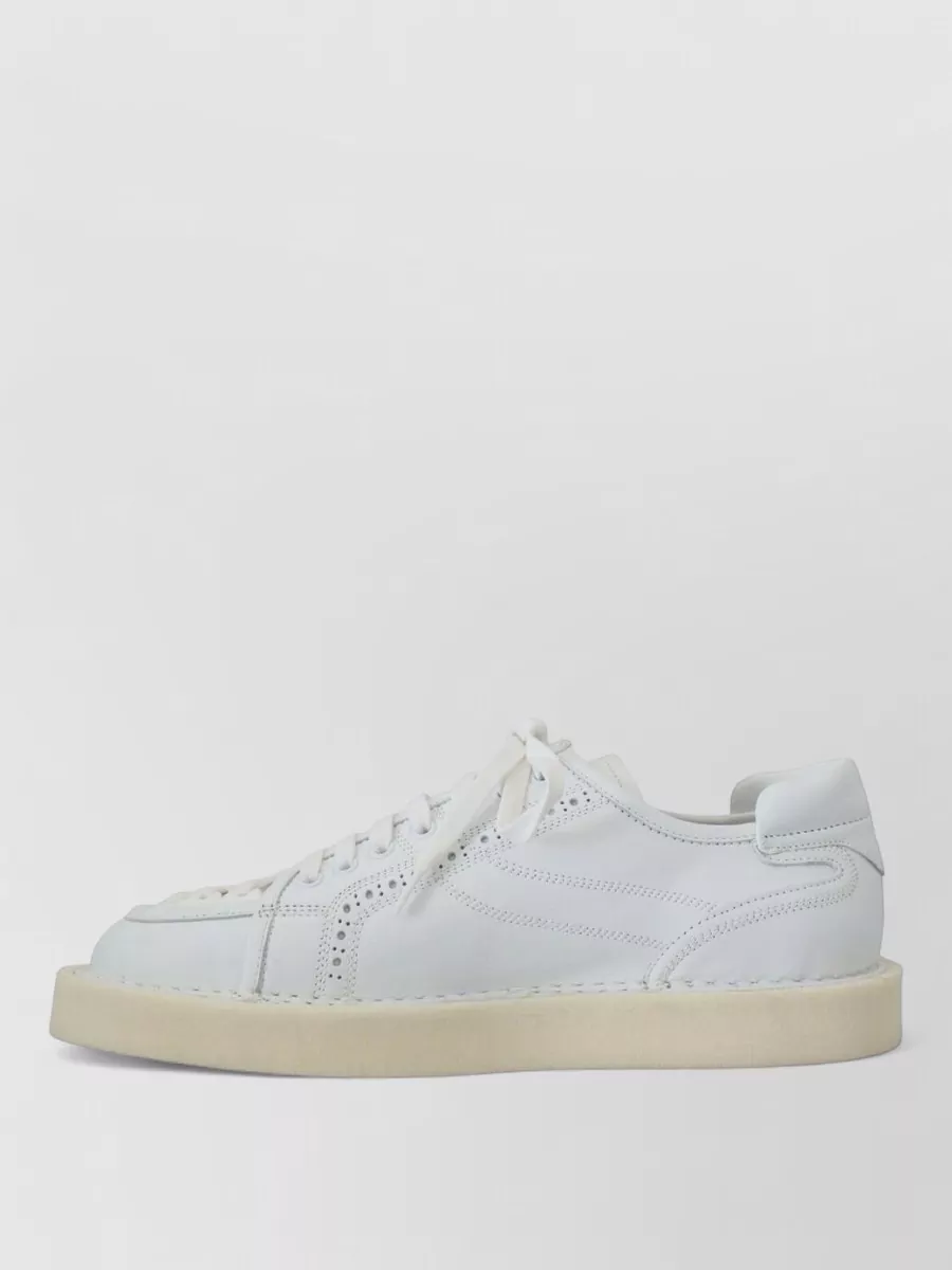 Dolce&Gabbana Leather Low-Top Lace-Up Sneakers