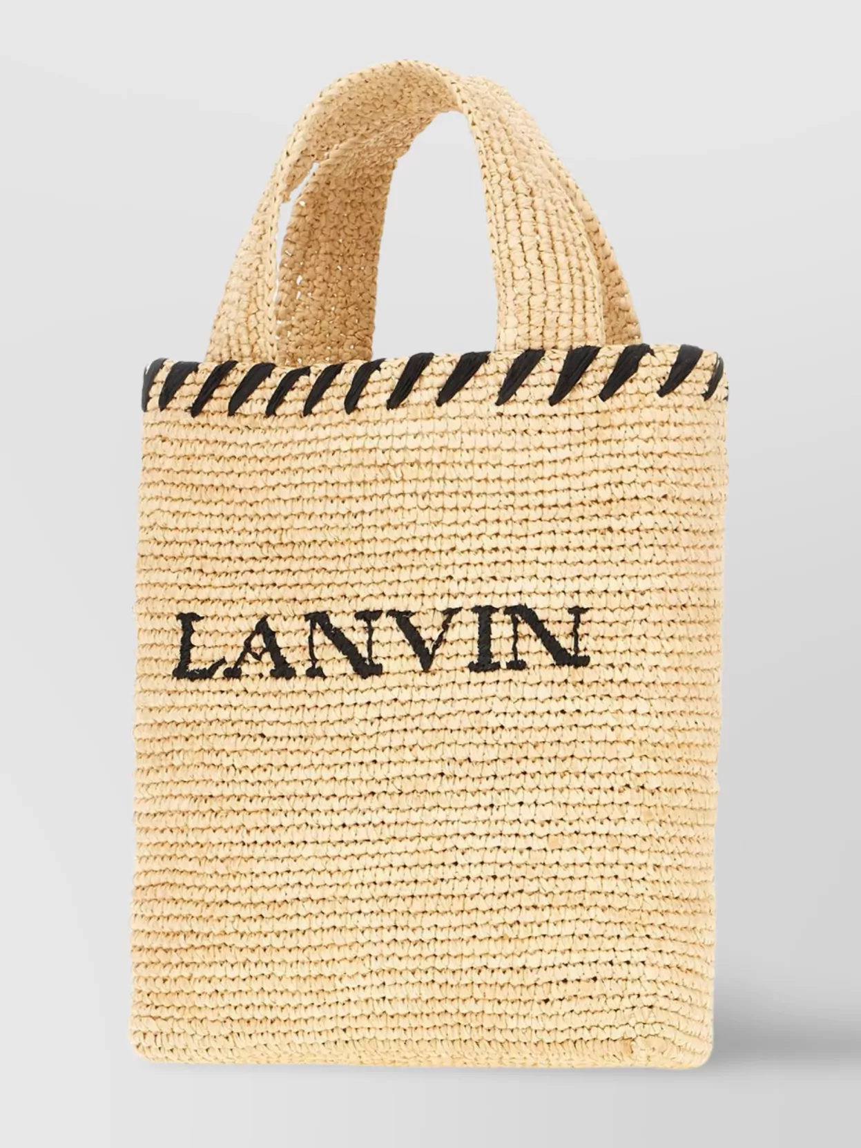 Lanvin Woven Raffia Tote Bag
