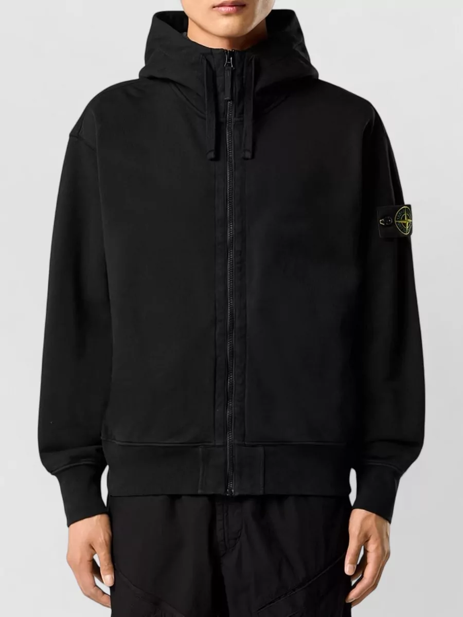 Stone Island Cotton Zip-Up Hoodie