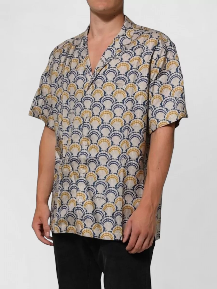 Dolce&Gabbana Silk Short-Sleeve Printed Shirt