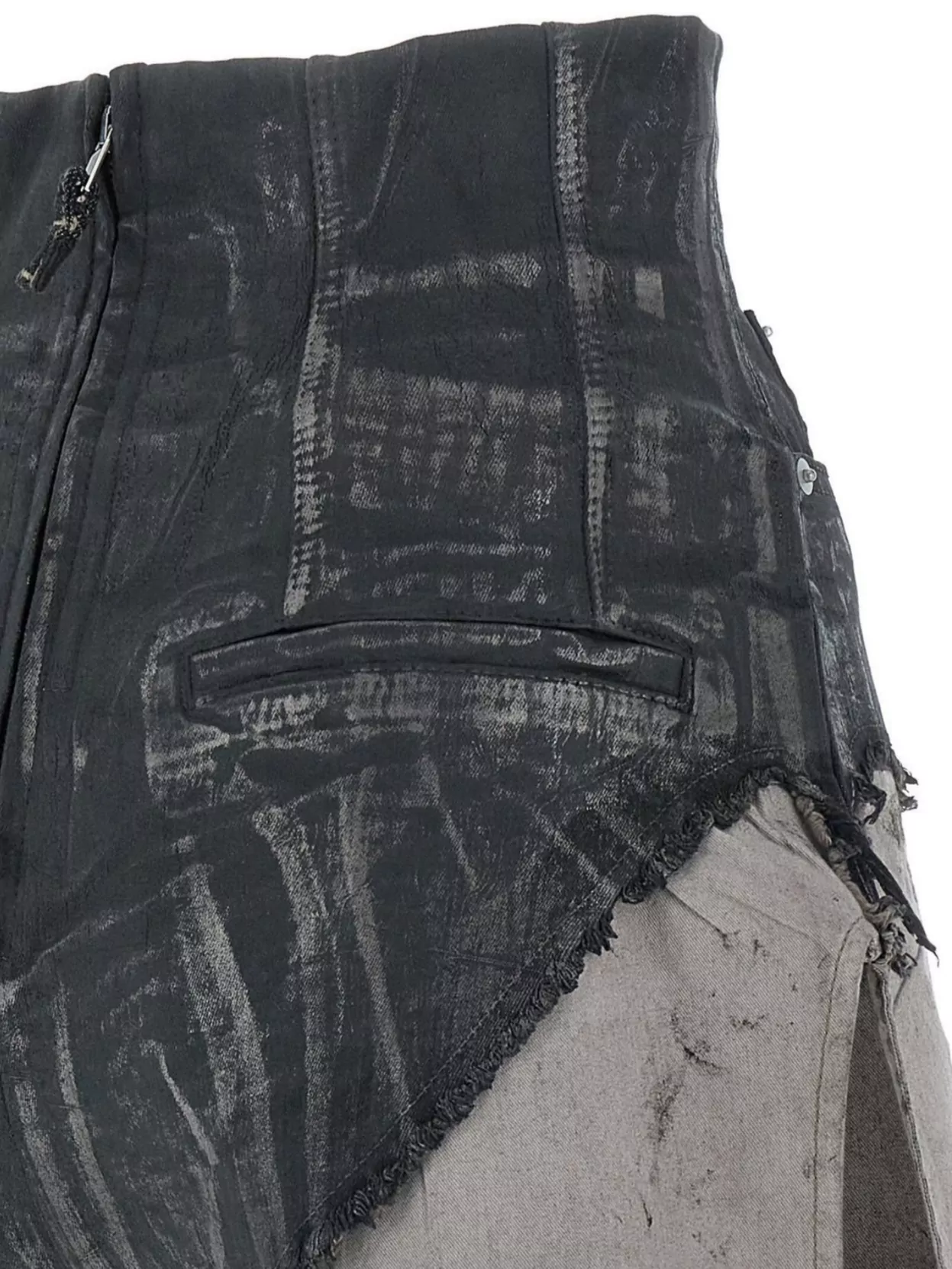 Rick Owens Drkshdw High Waist Frayed Cutoff Shorts