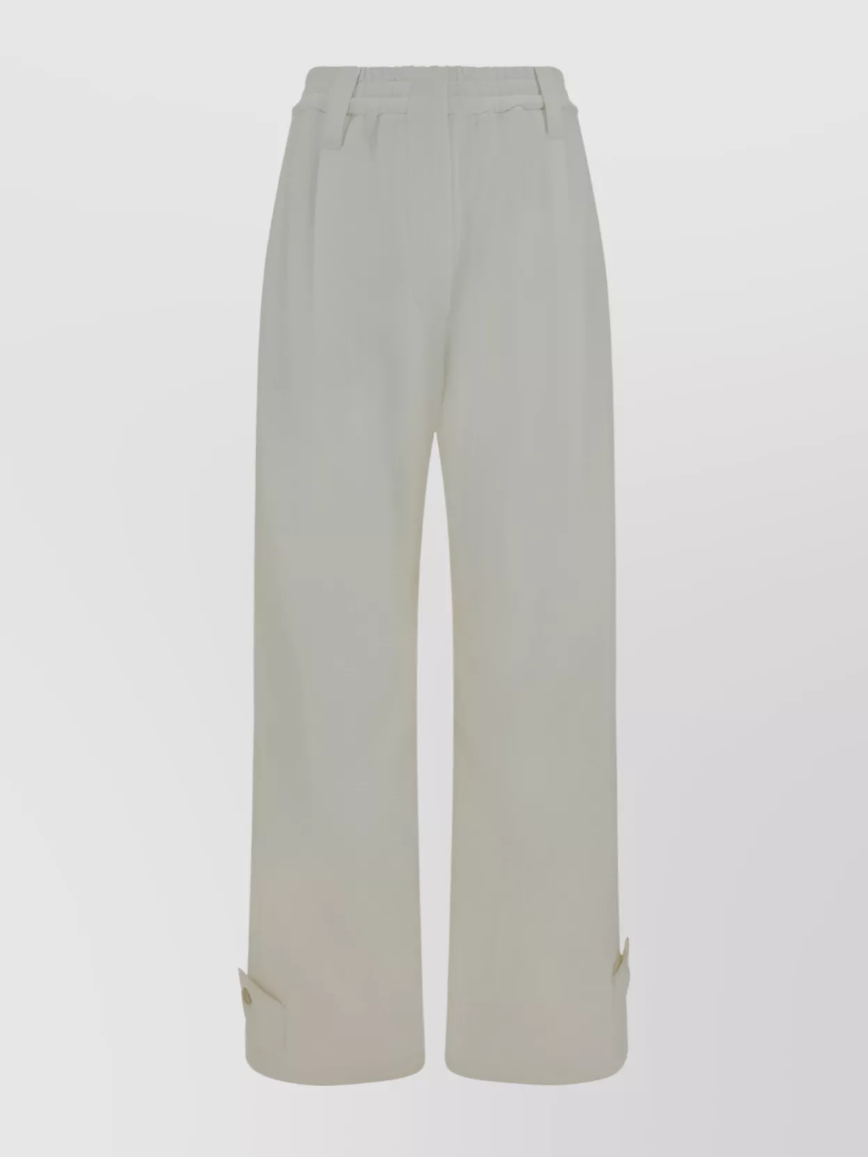 Brunello Cucinelli High Waist Wide-leg Trousers In White