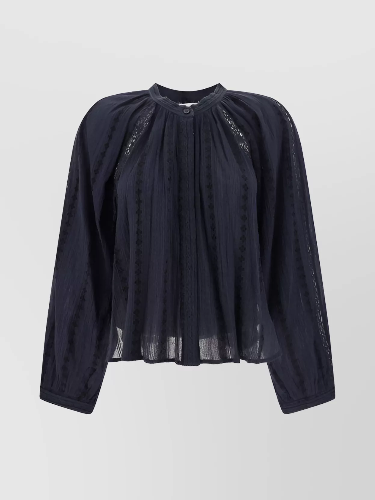 Isabel Marant Étoile Lace Cut-out Balloon Sleeve Shirt In Multi