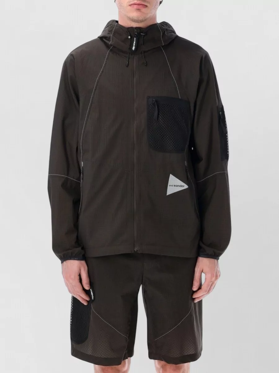 And Wander Nylon Hooded Jacket