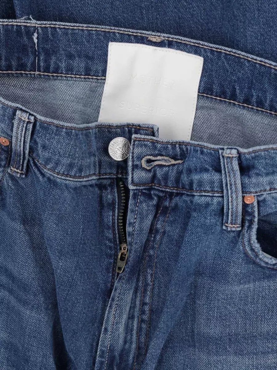 Mother Wide Leg Trousers Belt Loops Back Pockets