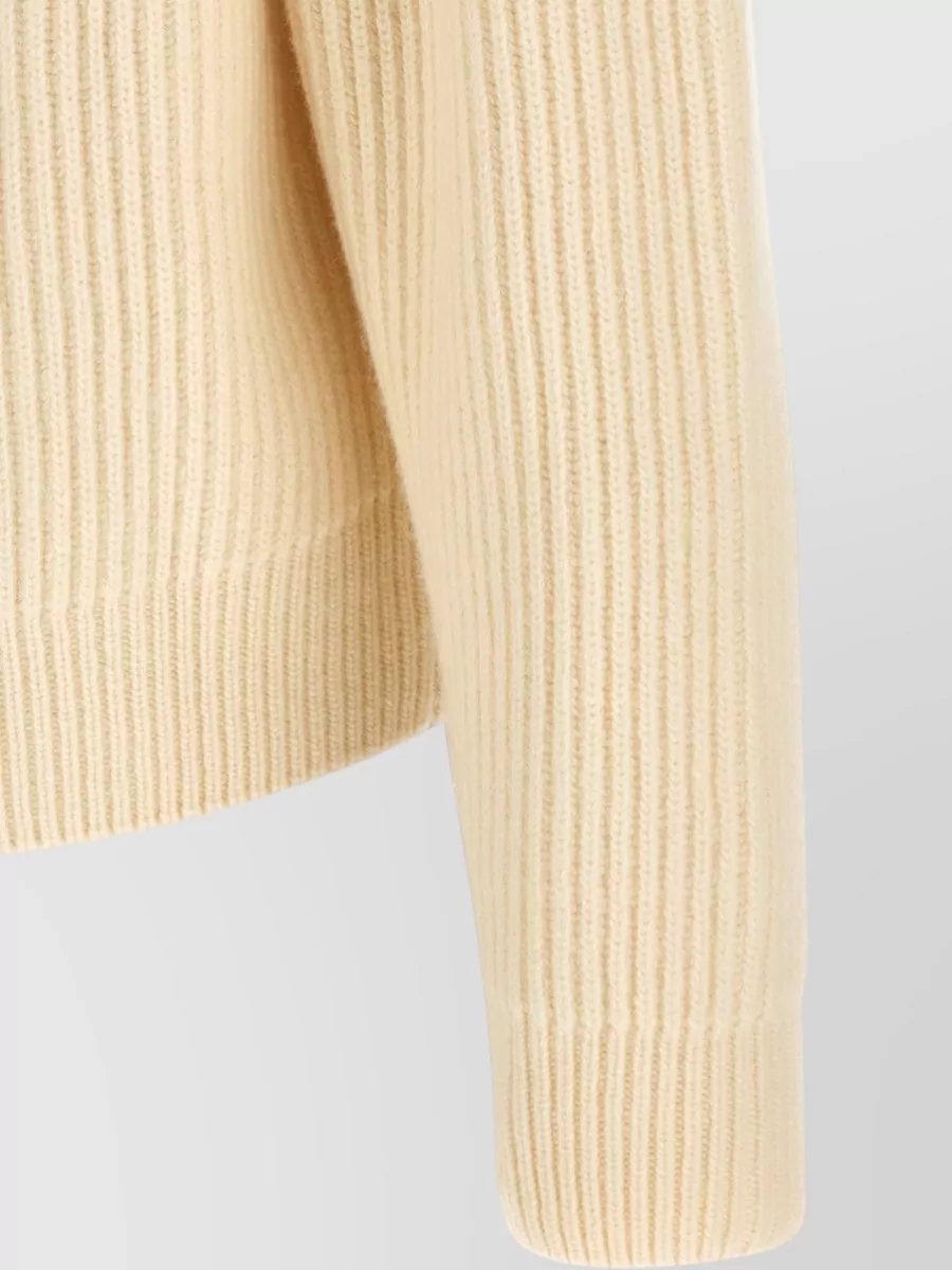 Jil Sander Ribbed Wool Crew-Neck Sweater