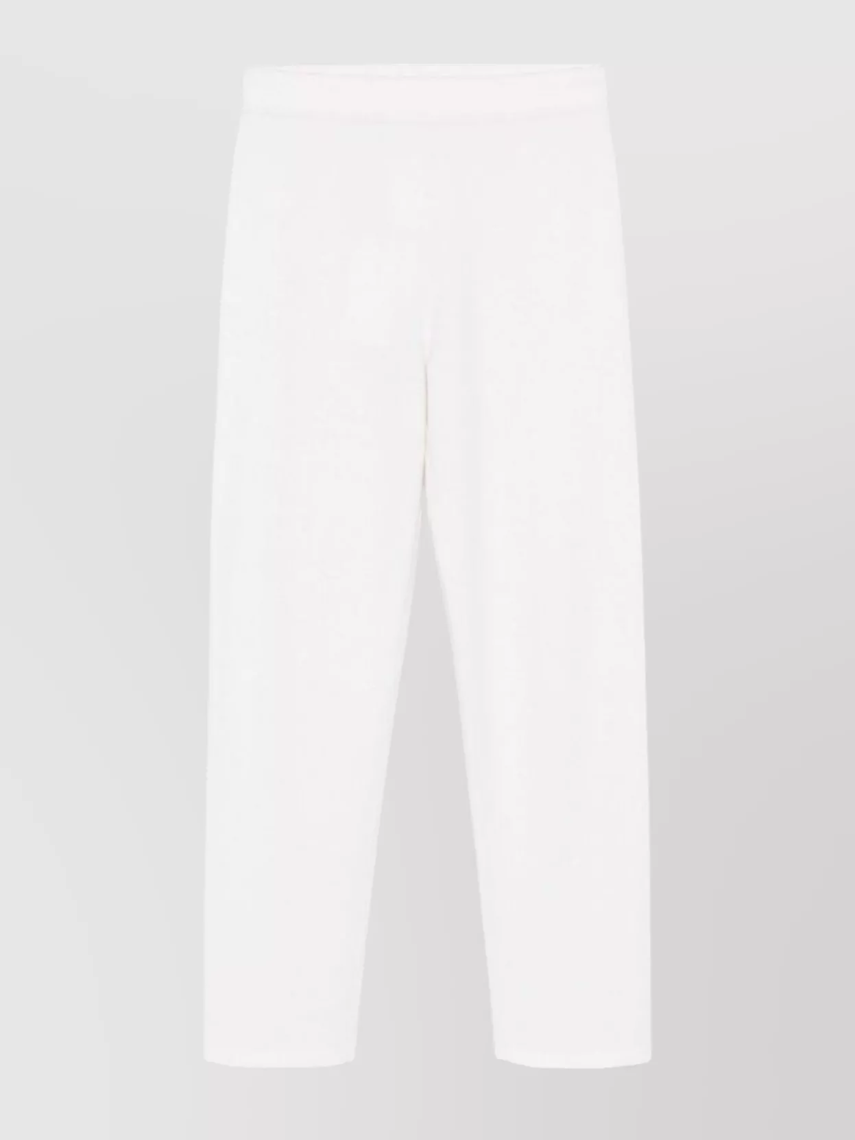 Max Mara Cropped White Pants With Tailored Silhouette In White