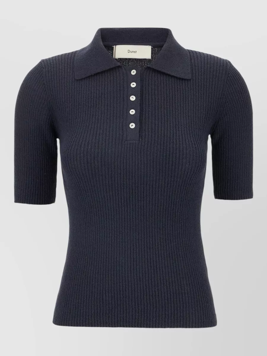 Dunst fine-knit polo shirt