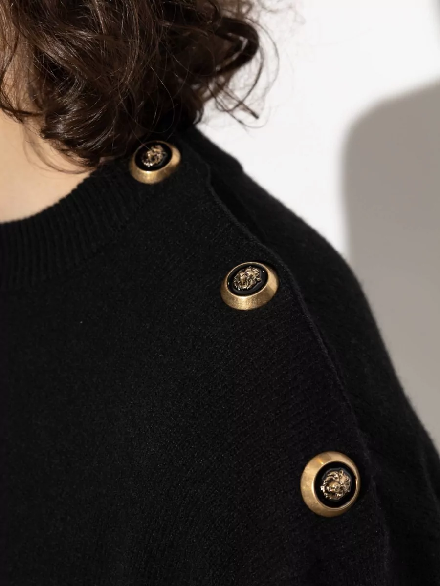 Balmain Cashmere Virgin Wool Crewneck T-Shirt