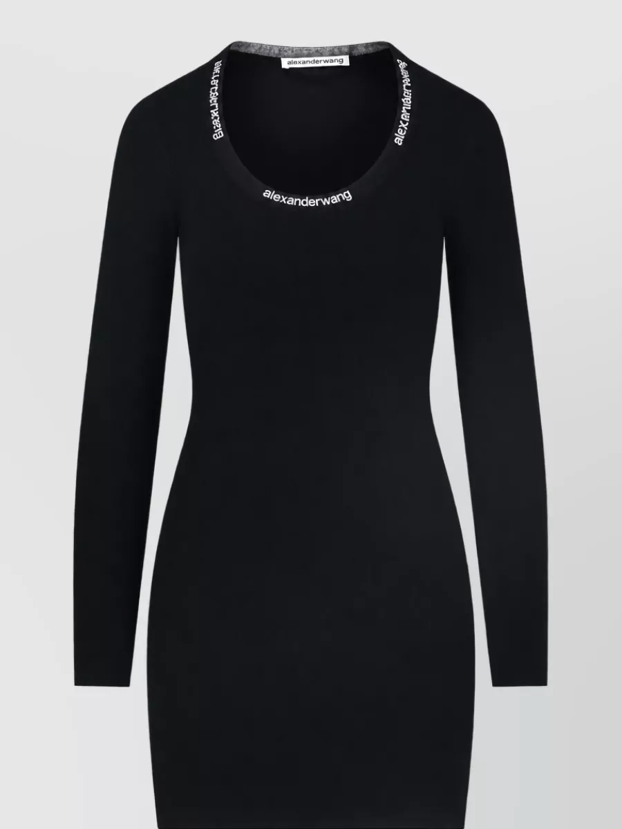 Alexander Wang Logo-Jacquard Mini Dress