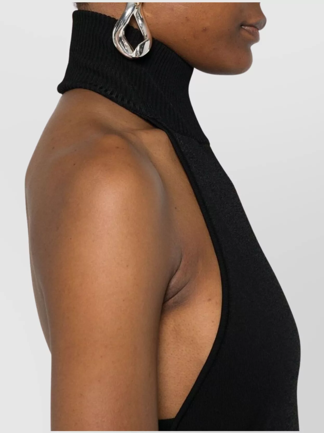 Max Mara Peak Halterneck High Neck Open Back Top