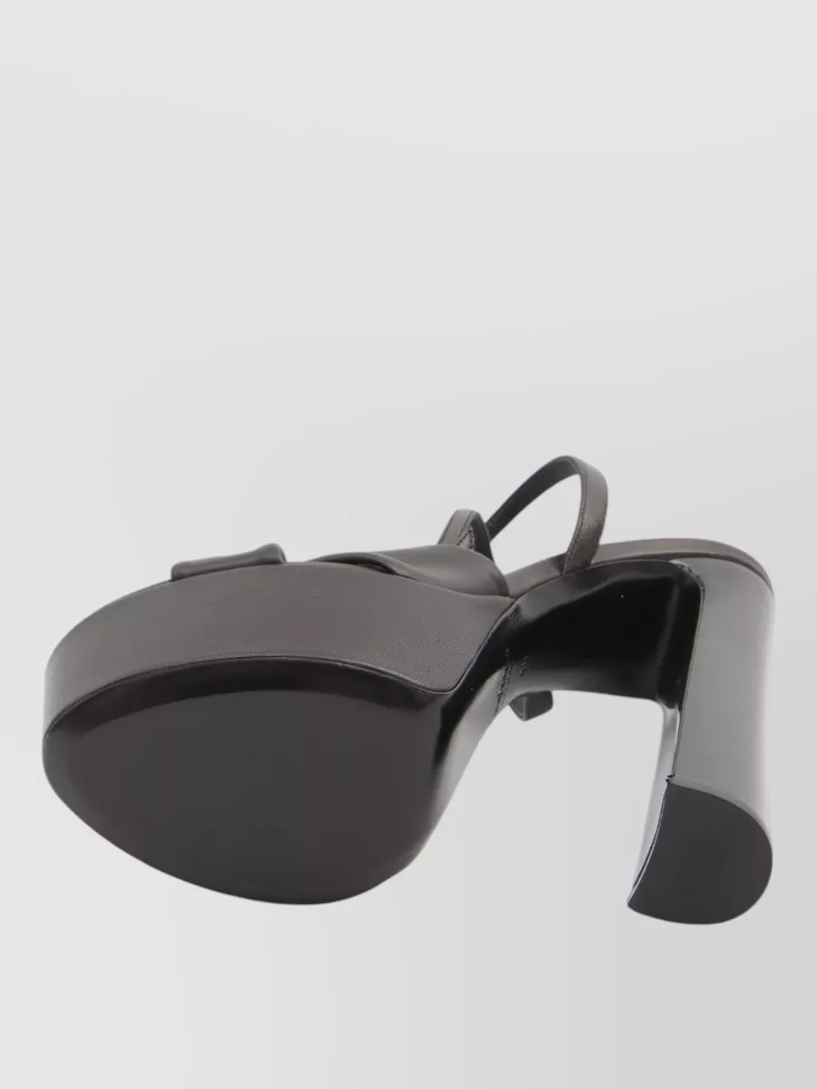 Saint Laurent Leather Platform Sandals