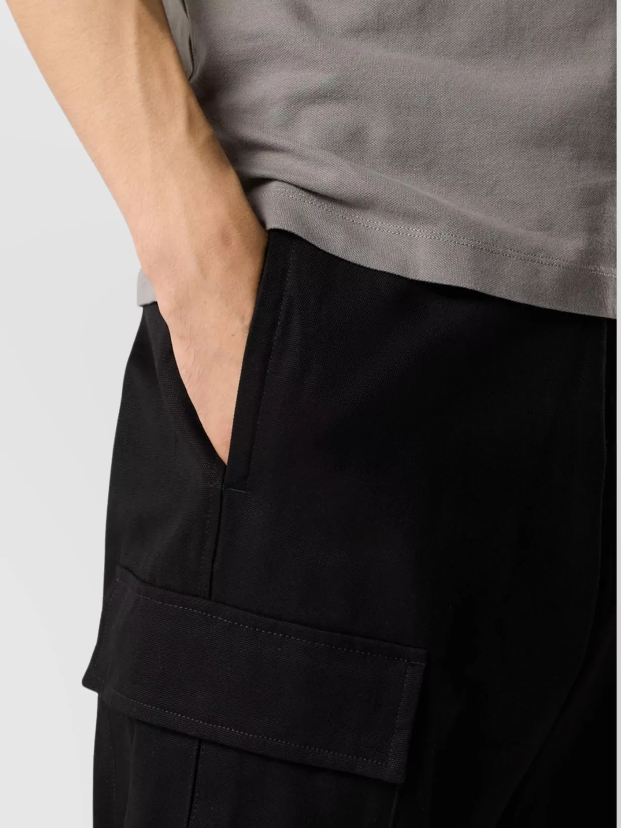 Stone Island Loose Fit Cargo Trousers With Elasticized Waist