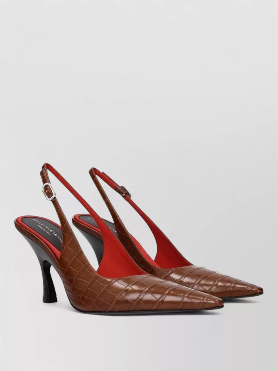 Stella Mccartney Leather Slingback High Heel Sandals