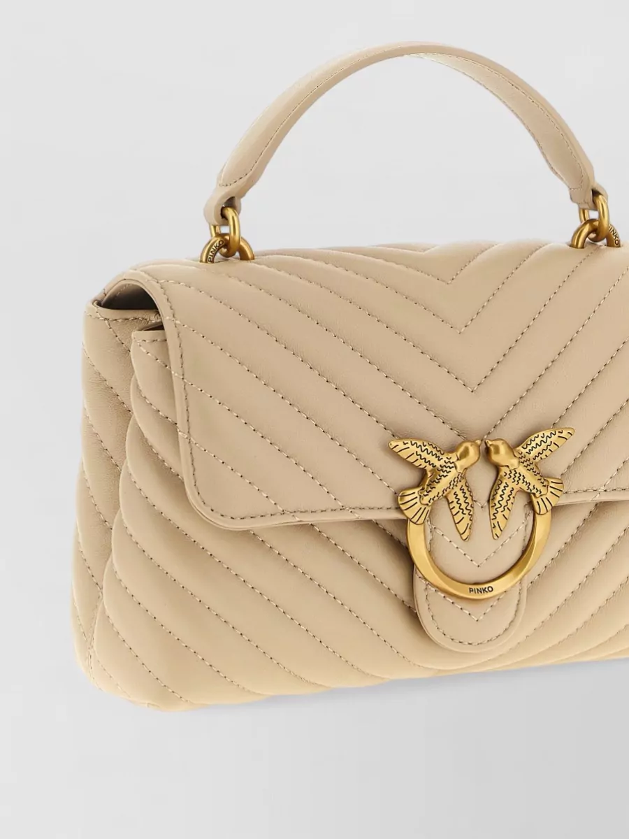 Pinko Love Bag Lady Mini Leather Quilted Shoulder Bag