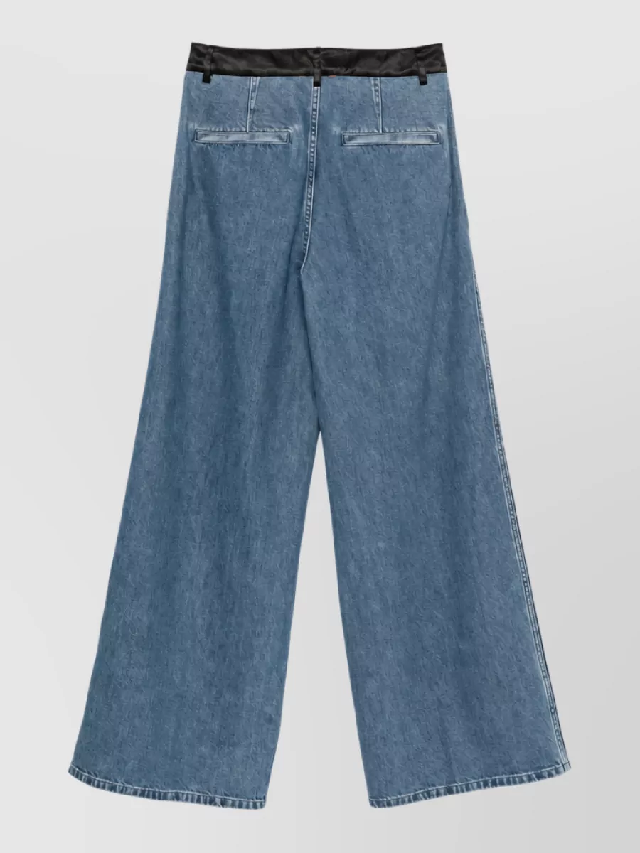Forte Forte Pleated Wide Leg Denim Jeans