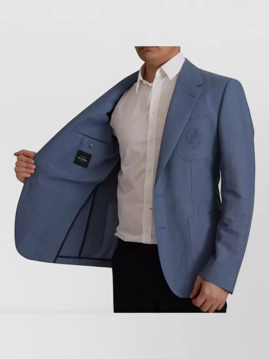 Dolce&Gabbana Linen Single Breasted Blazer