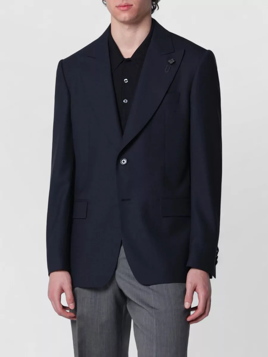 Lardini single-breasted wool coat
