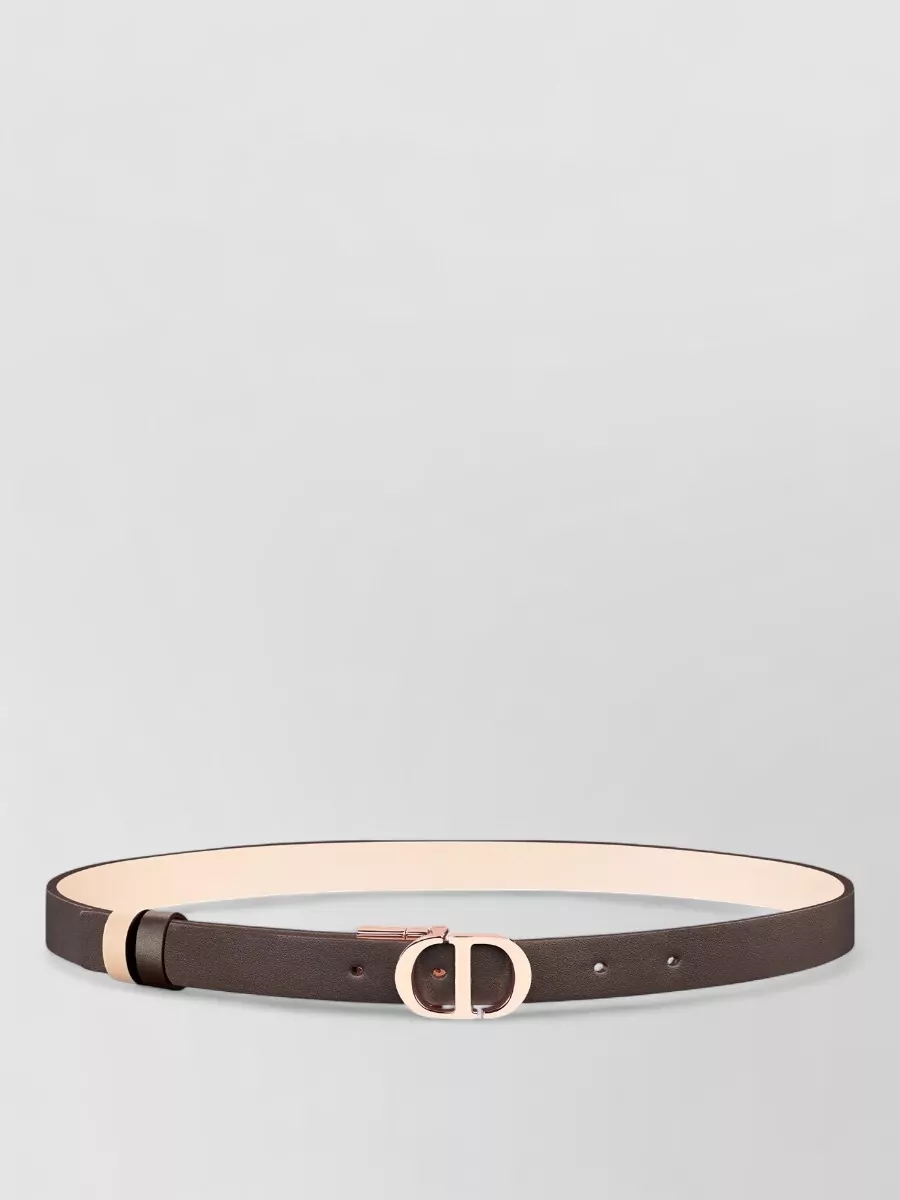 Dior Signature Belt Reversible Design Adjustable Length In Neutral