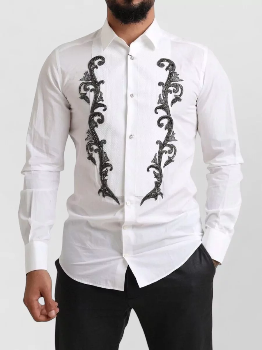 Dolce&Gabbana Cotton Slim-Fit Baroque Shirt