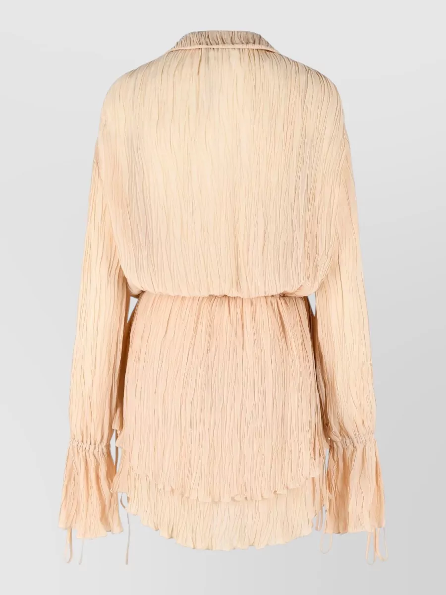 Blumarine Amberlight Viscose Dress Long Sleeves Tiers