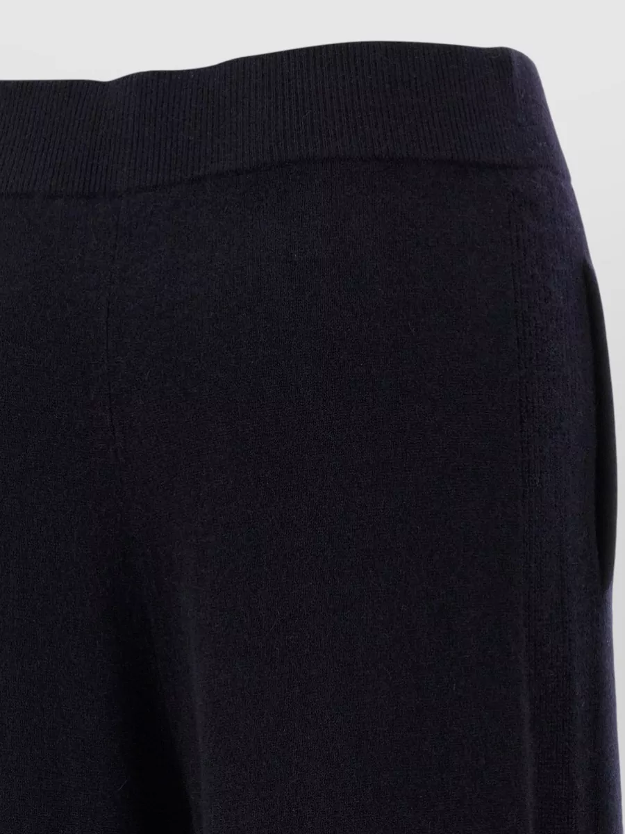Max Mara Cashmere Ribbed Wide-Leg Straight-Leg Pants