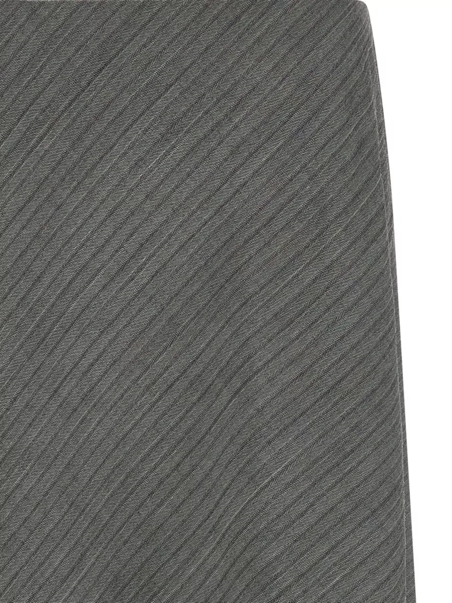 Alberta Ferretti Chevron A-Line Maxi Skirt