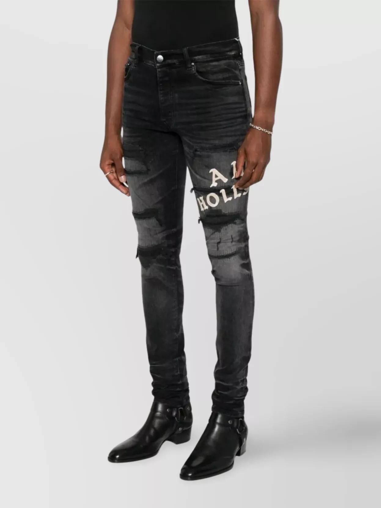 Amiri Hollywood Repaired Jean Distressed Skinny Jeans