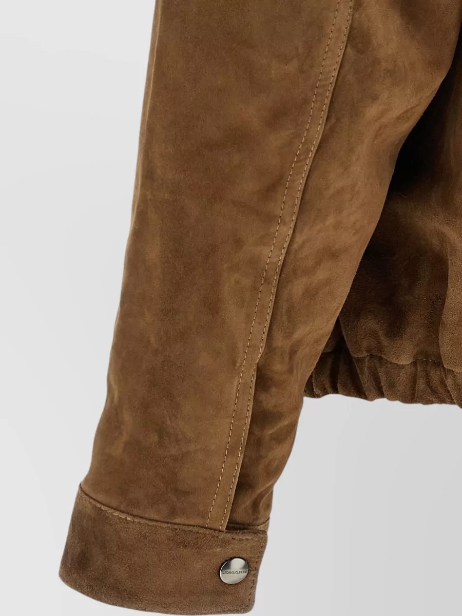 Giorgio Brato Suede Single Breasted Coat