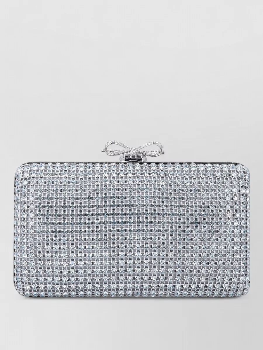 Self-Portrait The Bow Crystal Clutch Bag