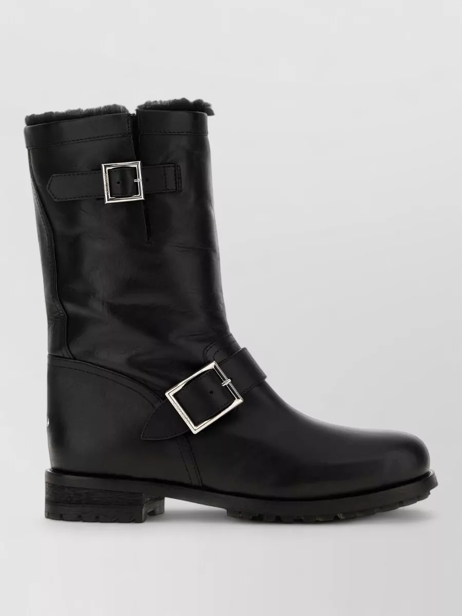 Jimmy Choo leather biker boots