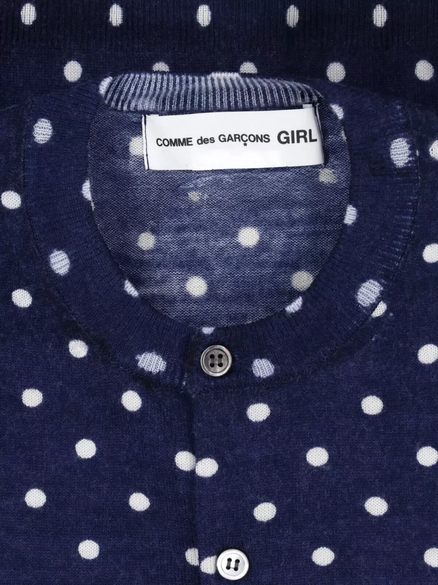 Comme Des Garçons Wool Crewneck Cardigan