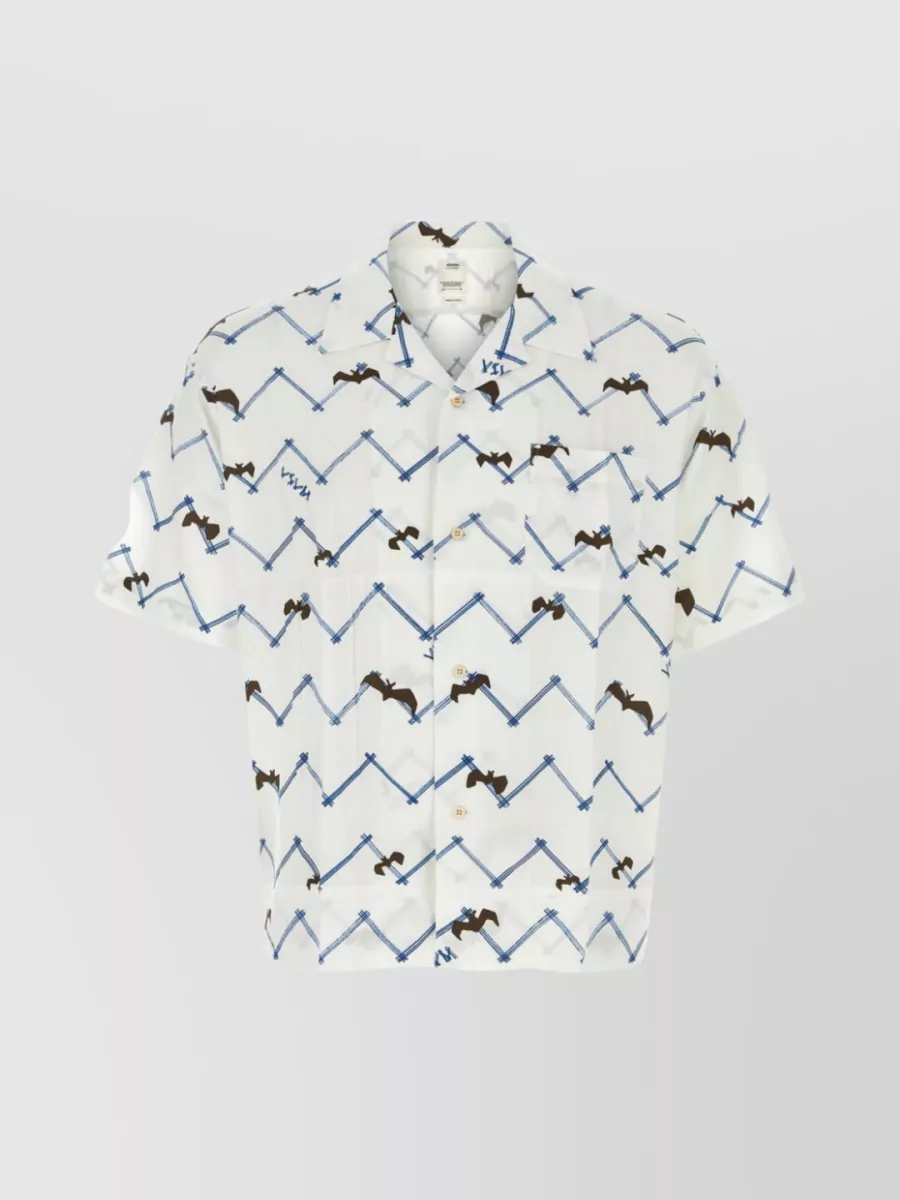 Shop Visvim Bats Print Rayon Shirt In Pastel