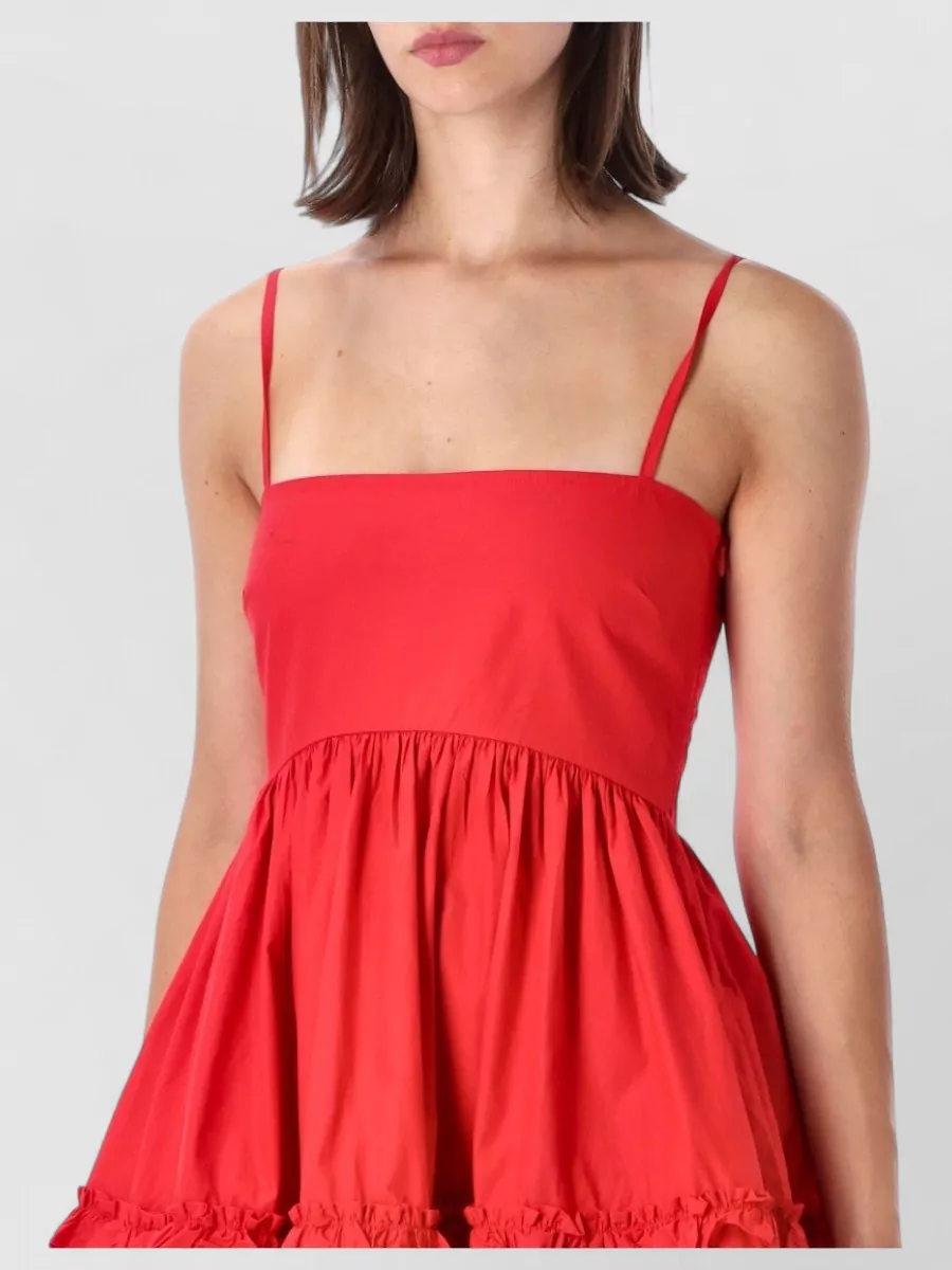 Ganni Organic Cotton Frill Mini Dress