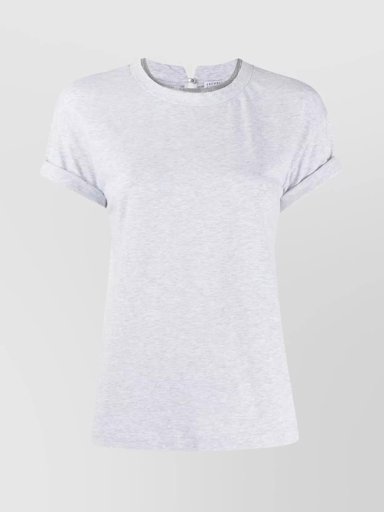 Tシャツ・カットソー BRUNELLO CUCINELLI MONILI COLLAR ROUND NECK TEE SHIRT Brunello Cucinelli Round neck t-shirt shirt with monili