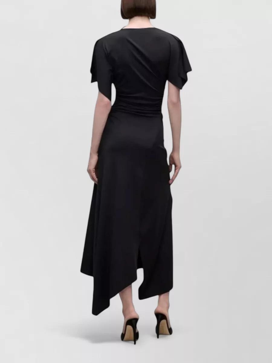 Victoria Beckham Draped Asymmetric Midi Dress