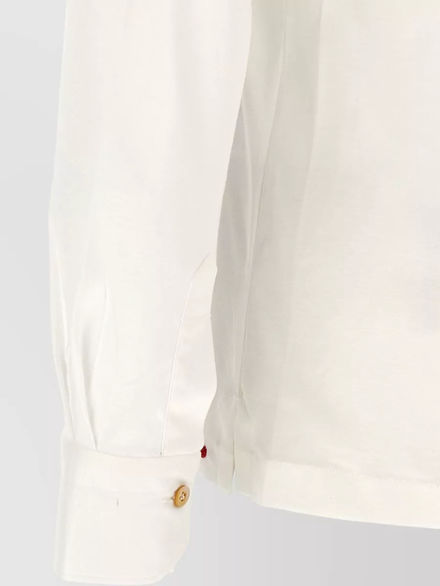 Kiton Cotton Long-Sleeve Polo Shirt