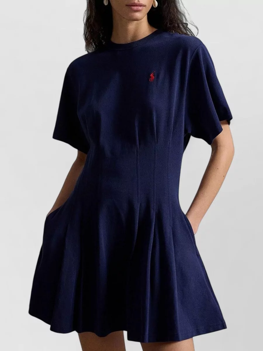 Polo Ralph Lauren Cotton Jersey Fit And Flare Mini Dress