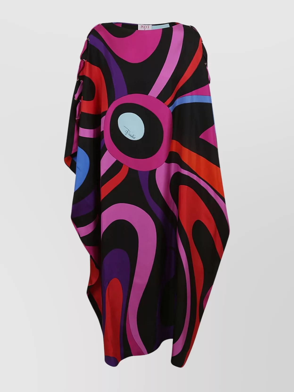 Shop Emilio Pucci Asymmetric Hem Silk Kaftan Dress