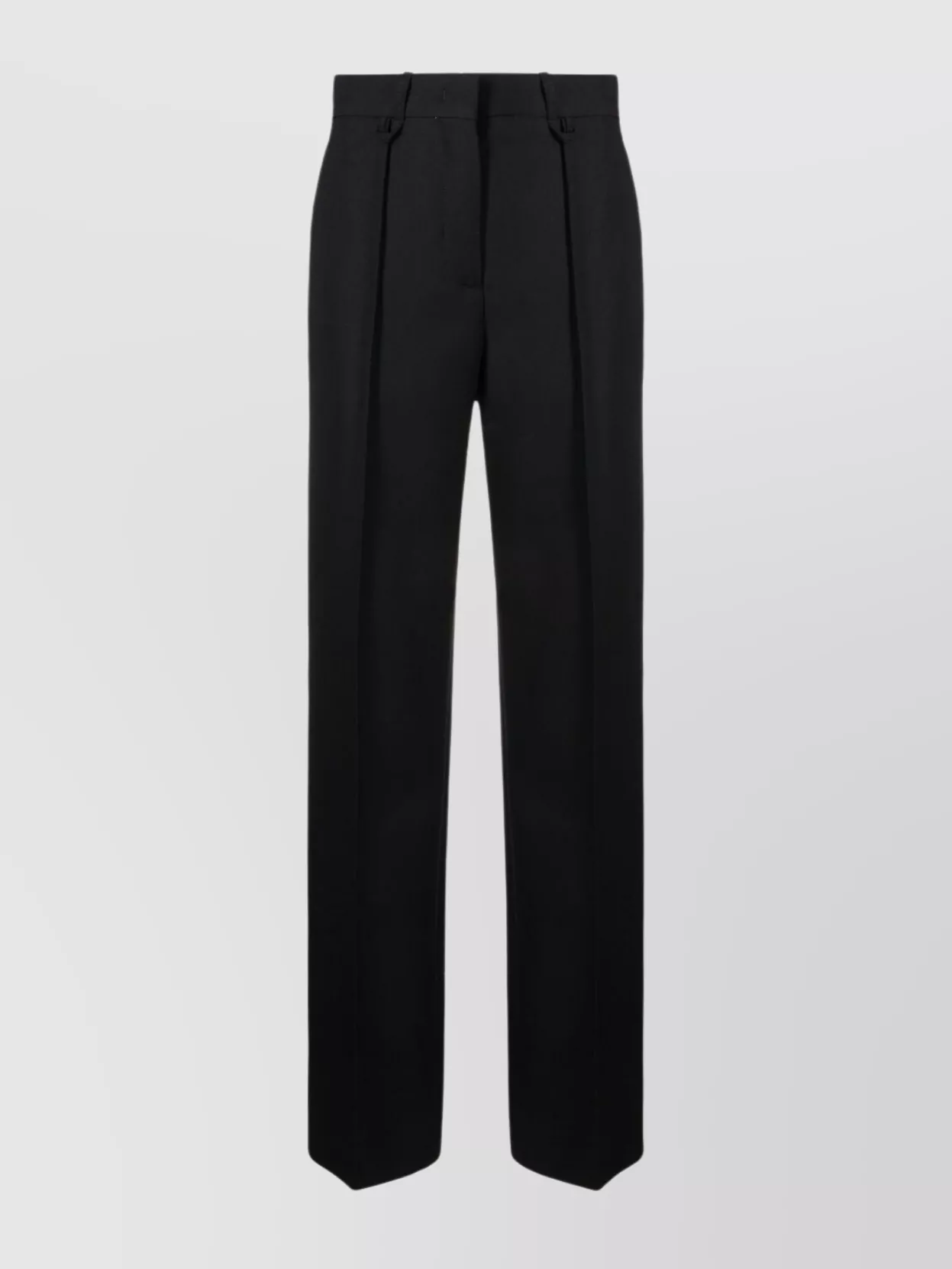 Shop Jacquemus Elevated Wide Leg Trousers With High Waist In Black