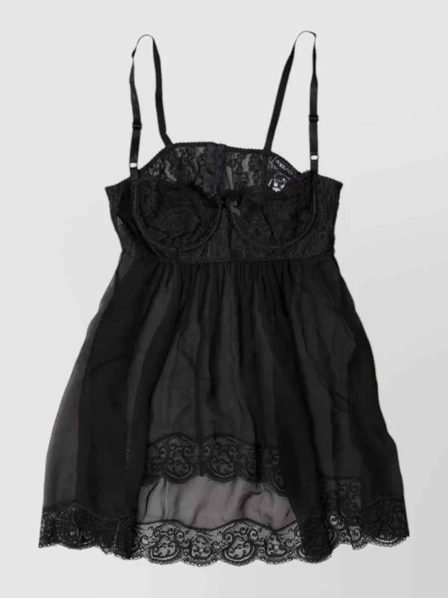 Dolce&Gabbana silk floral lace mini dress