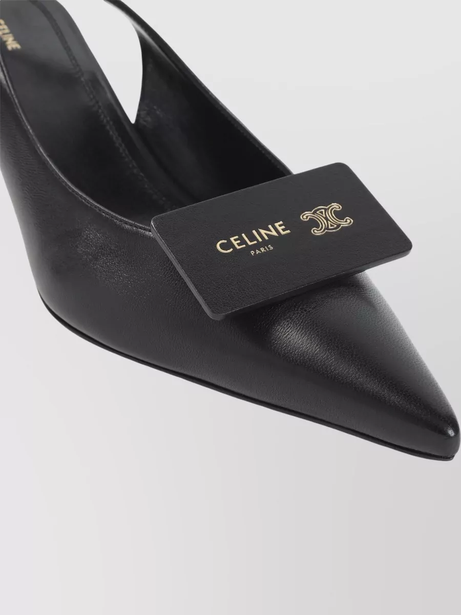 Celine Leather Slingback Sandals