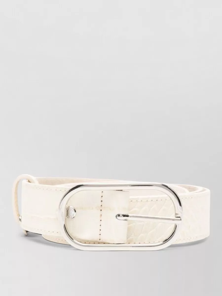 Herskind Croc Embossed Leather Belt