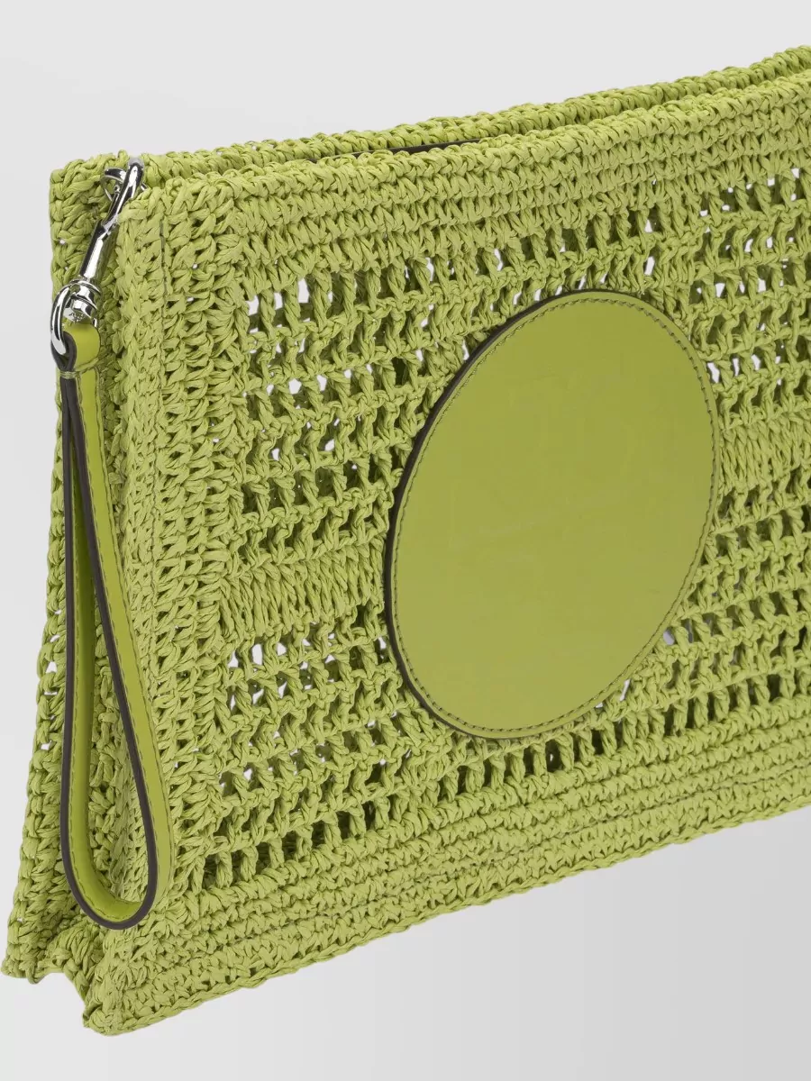 Tory Burch Ella Raffia Clutch Bag