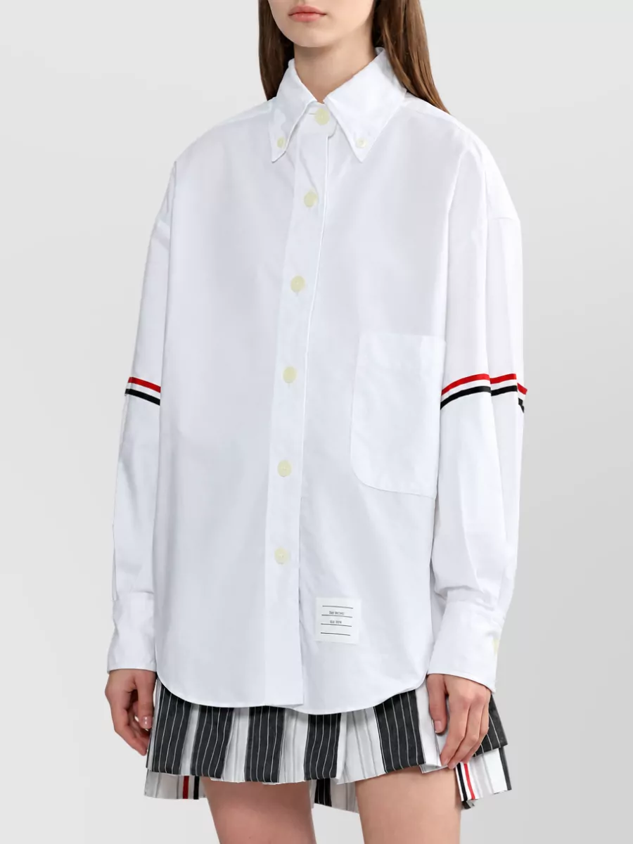 Thom Browne Cotton Oversized Point Collar Shirt